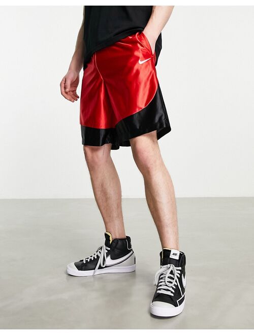 Nike Basketball Dri-FIT Durasheen polyknit shorts in red