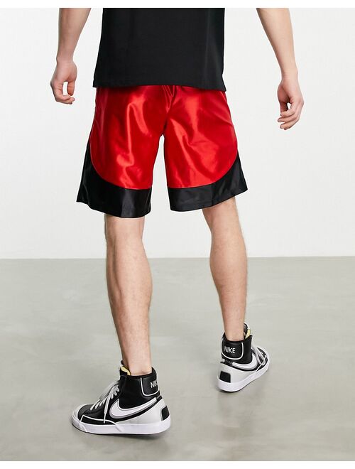 Nike Basketball Dri-FIT Durasheen polyknit shorts in red