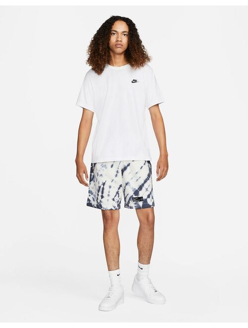 Nike Archaeo Swoosh Pack graphic all over print shorts in off white