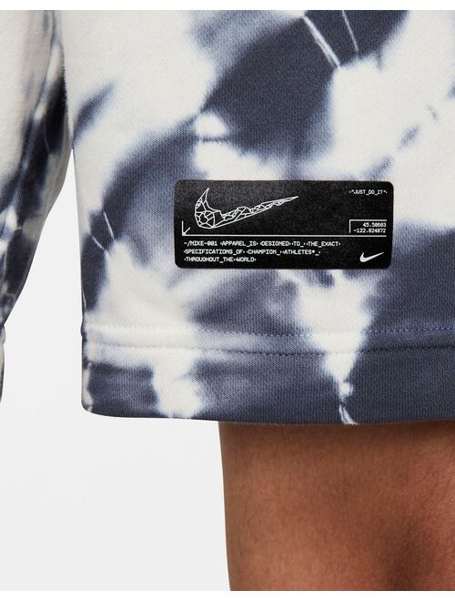 Nike Archaeo Swoosh Pack graphic all over print shorts in off white