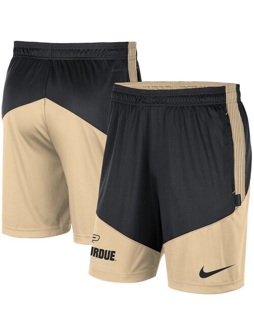 Men's Nike Black/Gold Purdue Boilermakers Team Performance Knit Shorts