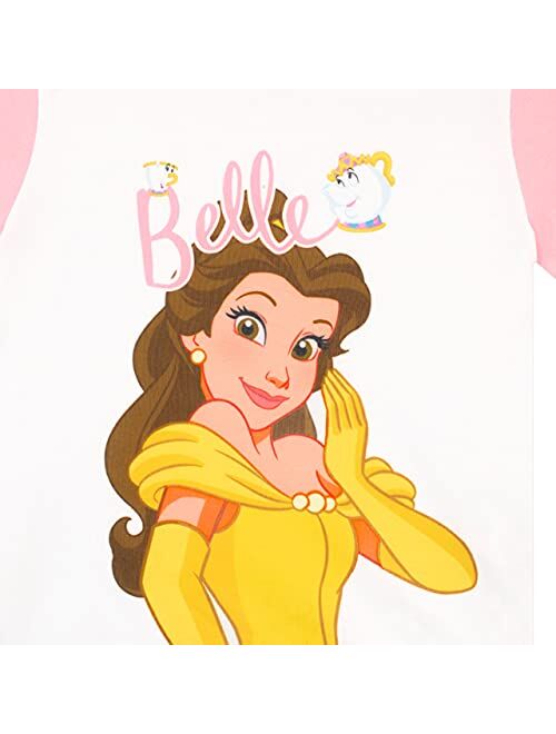 Disney Girls' Pajamas 2 Pack Ariel and Belle