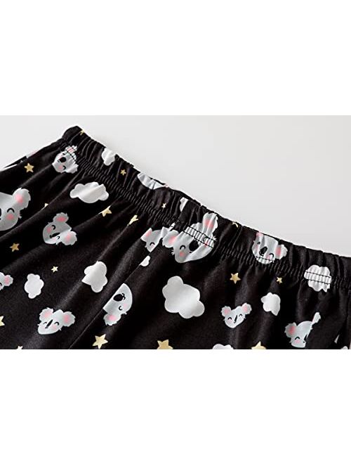 Vopmocld Big Girls Cute Cats Pajama Sets 2PCS Lovely Cotton Winter Sleepwear Nighty Loungewear