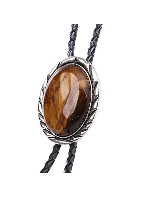 HUABOLA CALYN Bolo tie for Men- Unique Luminous Stone Native American White 3D Scorpion Animal Bolo ties Handmade