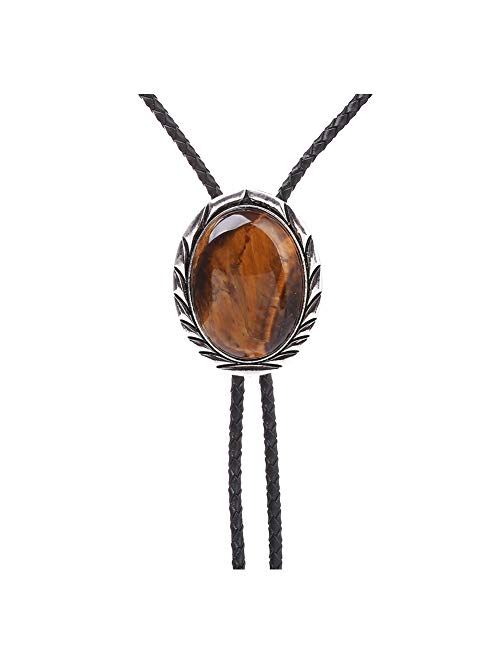 HUABOLA CALYN Bolo tie for Men- Unique Luminous Stone Native American White 3D Scorpion Animal Bolo ties Handmade