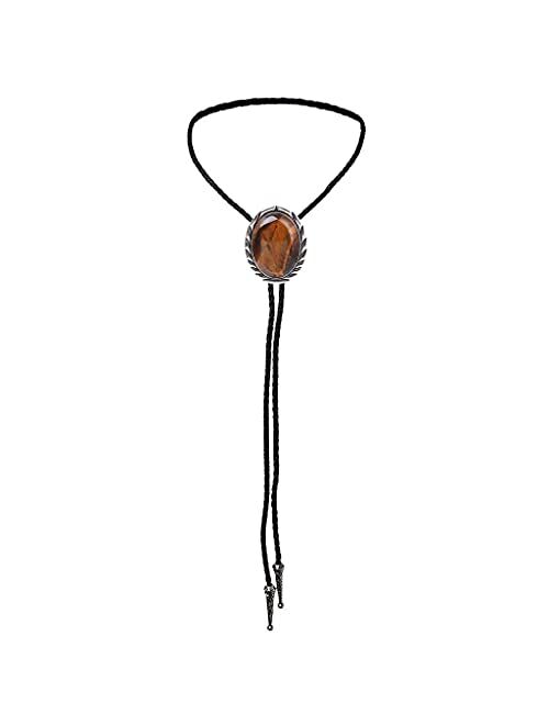 HUABOLA CALYN Bolo tie for Men- Unique Luminous Stone Native American White 3D Scorpion Animal Bolo ties Handmade