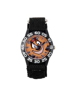 Disney's Lion King Timon Kids' Black Time Teacher Watch