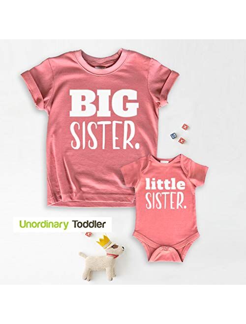Unordinary Toddler Big Sister Little Sister Matching Outfits Shirt Gifts Girls Newborn Baby Set