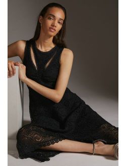 Embroidered Lace Cutout Maxi Dress