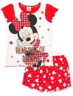 Minnie Mouse Pyjamas Girls T-Shirt & Shorts Pajama PJ Set