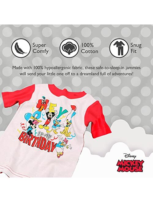 Disney Kids' Baby Minnie and Mickey Seasonal Cotton Pajamas