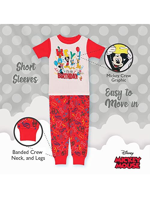 Disney Kids' Baby Minnie and Mickey Seasonal Cotton Pajamas