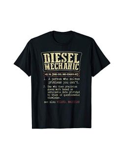 Funny Diesel Mechanic meaning t shirts vintage design