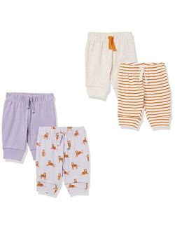 Toddler and Baby Girls' Cotton Pull-on Pants, Multipacks