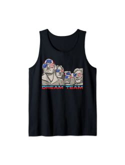 Mr Ben Patriotic Mount Rushmore 4th Of July Funny Patriotic Presidents Team Tank Top