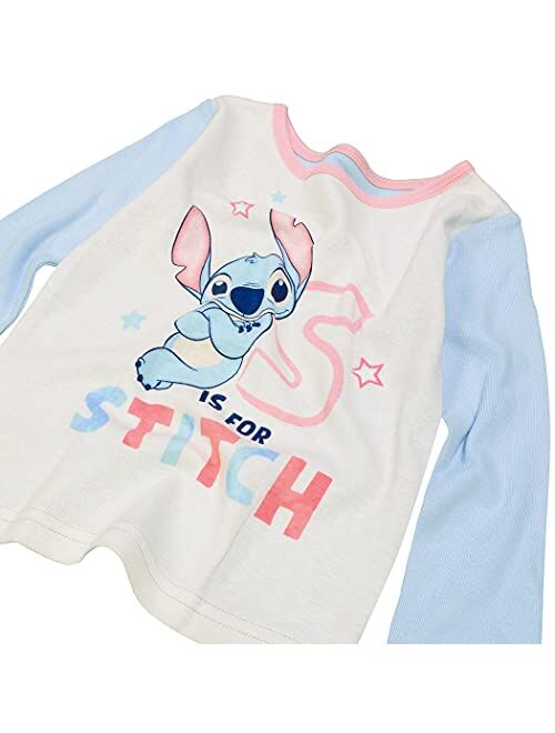 Disney Girls' Stitch Snug Fit Cotton Pajamas