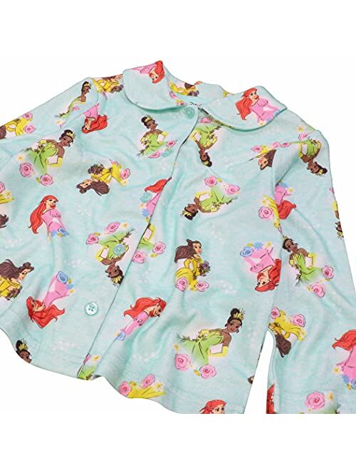 Disney Girls' Princess Button Front Pajama Set