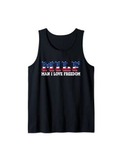 MILF Man I Love Freedom Funny Patriotic Tank Top