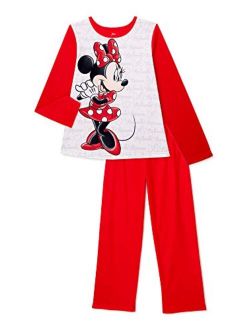 Little Girls' Minnie Big Mouse 2 Piece Pajama Set
