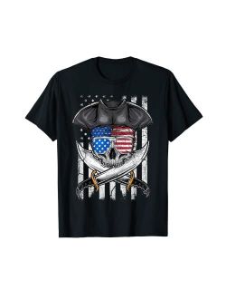 Pirate 4th of July American Flag USA America Funny Patriotic T-Shirt