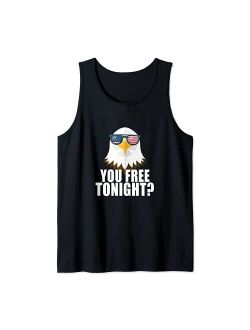 Women'S Usa Patriotic 4th Of July You Free Tonight USA Patriotic American Funny Eagle Tank Top