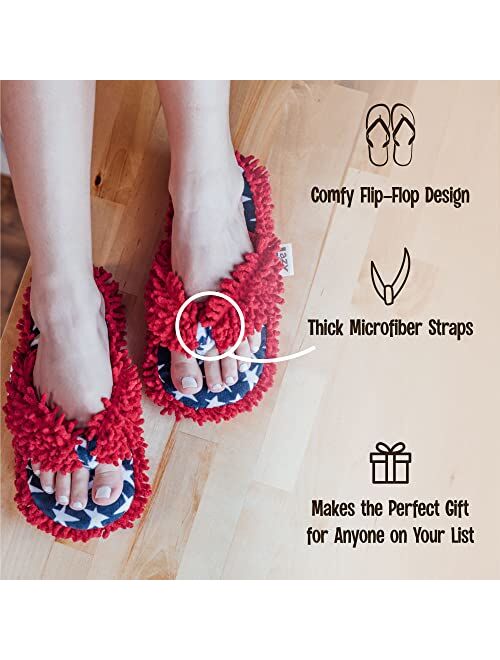 Lazy One Spa Flip-Flop Slippers for Women, Girls' Fuzzy House Slippers