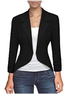 Hybrid & Company Womens Office High Low Blazer Jacket Made in USA