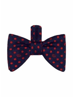Kids polka-dot silk bow tie