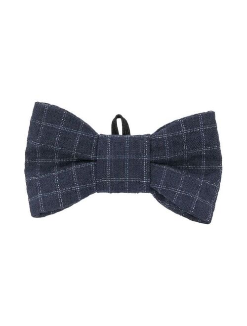 Il Gufo check pattern bow tie