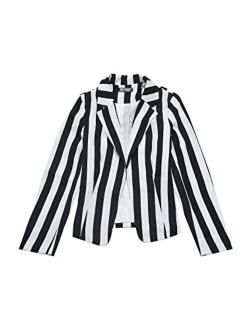 Women's Long Sleeve Notch Lapel Open-Front Allover Printed Casual Blazer Jacket