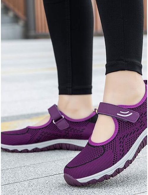 SHEIN Color Block Hook-and-loop Fastener Casual Shoes