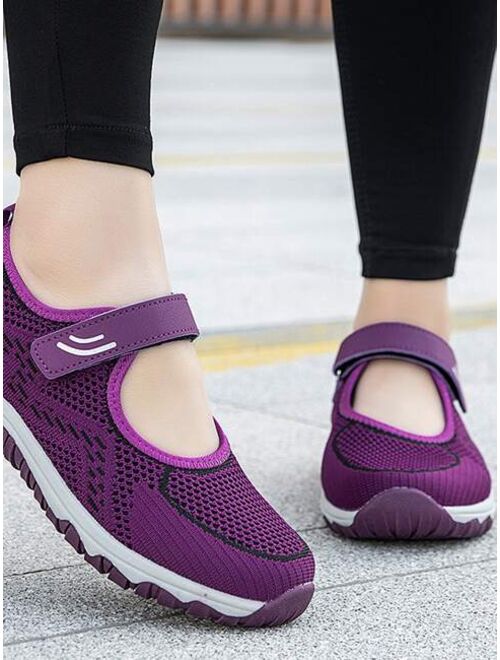 SHEIN Color Block Hook-and-loop Fastener Casual Shoes