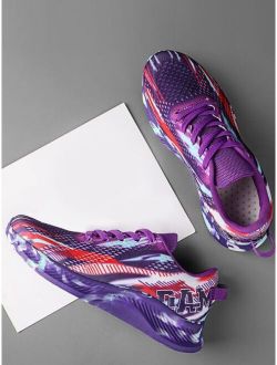 Letter Graphic Lace up Front Running Shoes