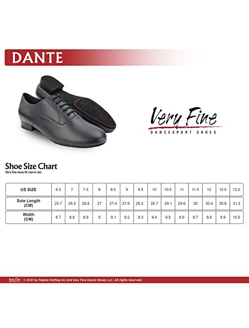 Very Fine Men's Dante Ballroom Salsa Tango Waltz Latin Smooth Swing Dance Shoe