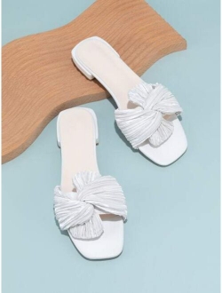 Knot Decor Slide Sandals