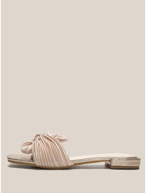 Shein Knot Decor Slide Sandals