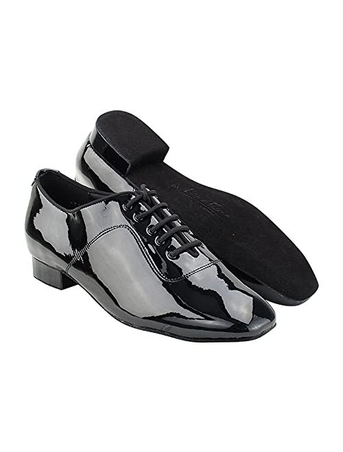Very Fine Dancesport Shoes - Men's Salsa, Latin, Practice Ballroom Dance Shoes C917101 Black Patent 1" Heel