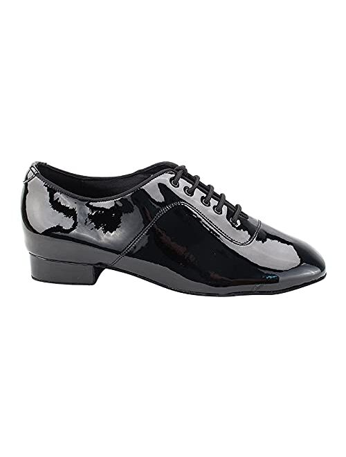 Very Fine Dancesport Shoes - Men's Salsa, Latin, Practice Ballroom Dance Shoes C917101 Black Patent 1" Heel