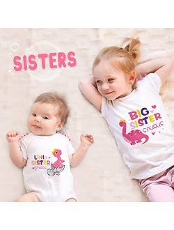 WAWSAM Big Sister Little Sister Matching Outfits Big Sis Little Sis Sibling Shirt Set