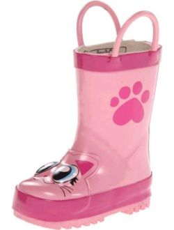 girls Waterproof Printed Rain Boot With Easy Pull on Handles