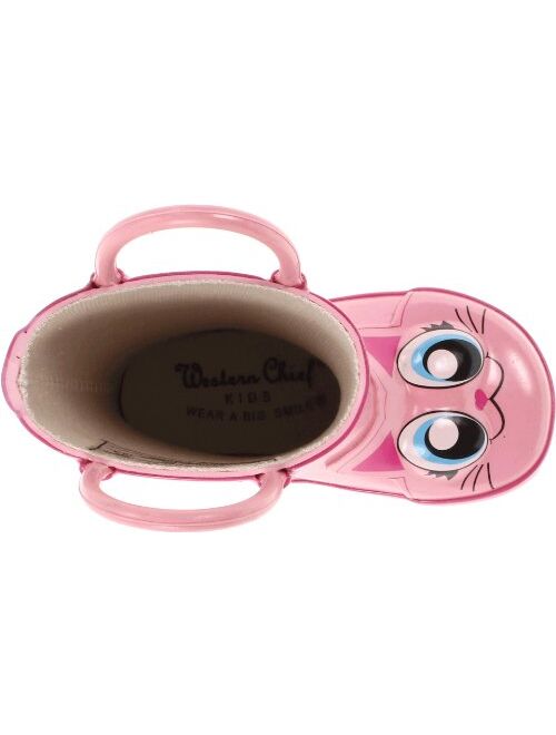 Western Chief girls Waterproof Printed Rain Boot With Easy Pull on Handles