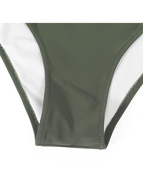 SUUKSESS Women Sexy Tummy Control One Piece Swimsuits Halter Push Up Bathing Suits