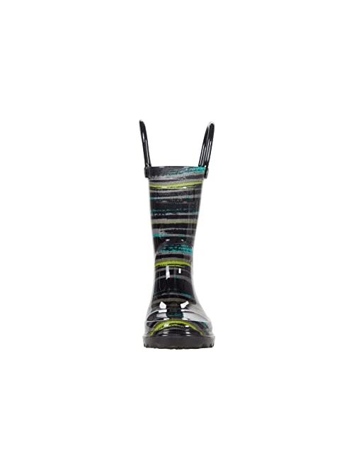 Western Chief Boy's Brush Stripe Lighted PVC Boot (Toddler/Little Kid)