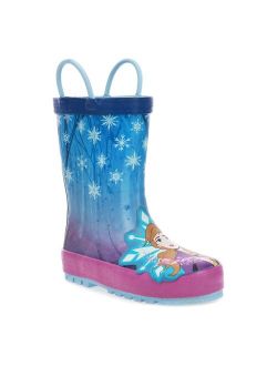 Disney's Frozen 2 Anna Fearless Sisters Girls' Waterproof Rain Boots