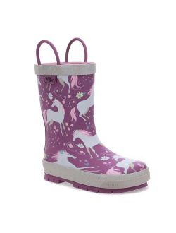Fancy Horse Girls' Waterproof Rain Boots
