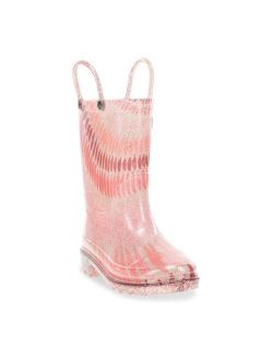 Girls' Waterproof Light-Up Rain Boots
