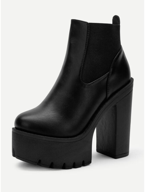 Shein Solid Chunky Boots