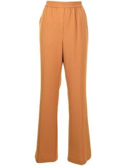 GOODIOUS slit-cuff twill trousers