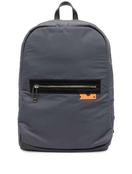 Off-White logo-patch zip-fastening backpack