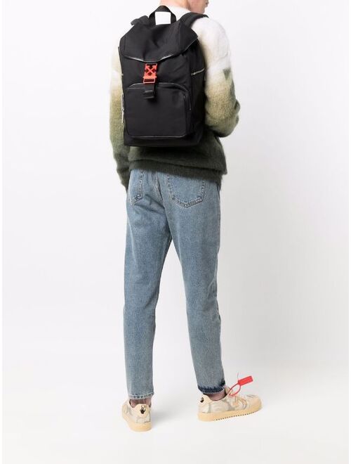 Off-White Arrows leather-trim backpack